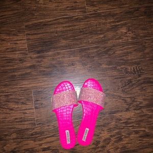 Hot pink sandals